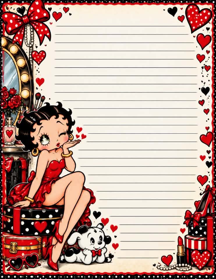 Betty Boop Dressing Table — 5 × 7 Lined Notepad