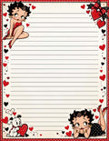Betty Boop Hearts & Bows — 5 × 7 Lined Notepad