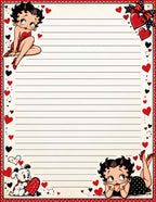 Betty Boop Hearts & Bows — 5 × 7 Lined Notepad
