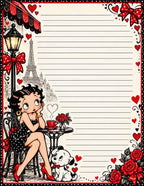 Betty Boop Paris Café — 5 × 7 Lined Notepad