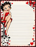 Betty Boop Retro Stool — 5 × 7 Lined Notepad