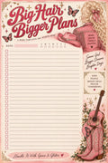 Big Hair, Bigger Plans 5 by 7 inch notepad page design