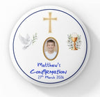 Blue Confirmation with Photo badge — 58 mm