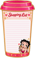 Betty Boop Pink Travel Cup — Shaped Shopping List Notepad