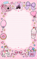 Unicorn & Sweet Dreams 5 by 7 inch notepad page design